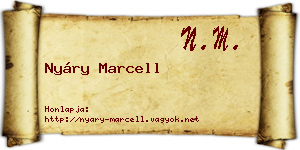 Nyáry Marcell névjegykártya